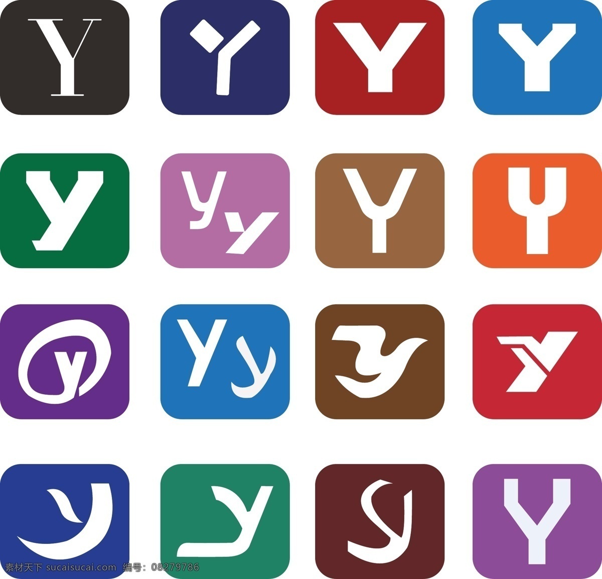 y 的变形 变形的y 字母 y的艺术字 各种y 矢量字母 矢量y 变形的字母 标志图标 其他图标