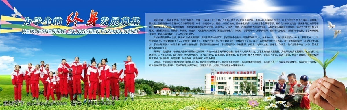 学校版面 教育版面 学校展板 教育 蓝色