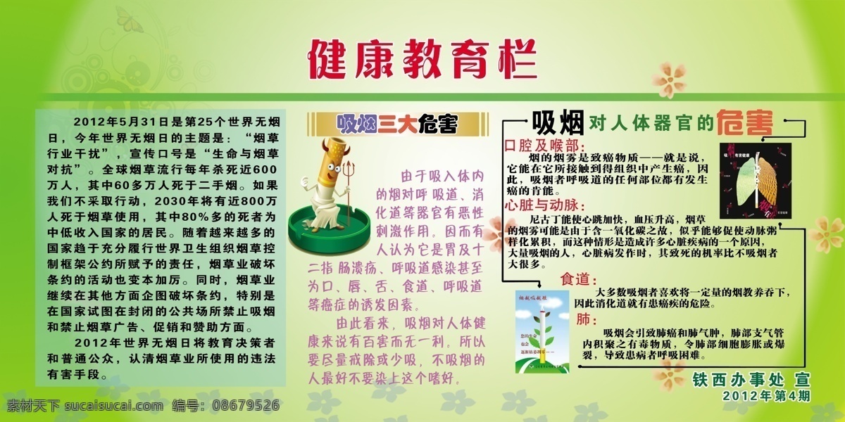 广告设计模板 健康四大基石 禁烟 禁烟展板 吸烟的危害 宣传板 源文件 展板模板 展板 模板下载 健康教育栏 吸烟三大危害 吸烟 人体 器官 危害 中国禁烟令 二手烟 其他展板设计