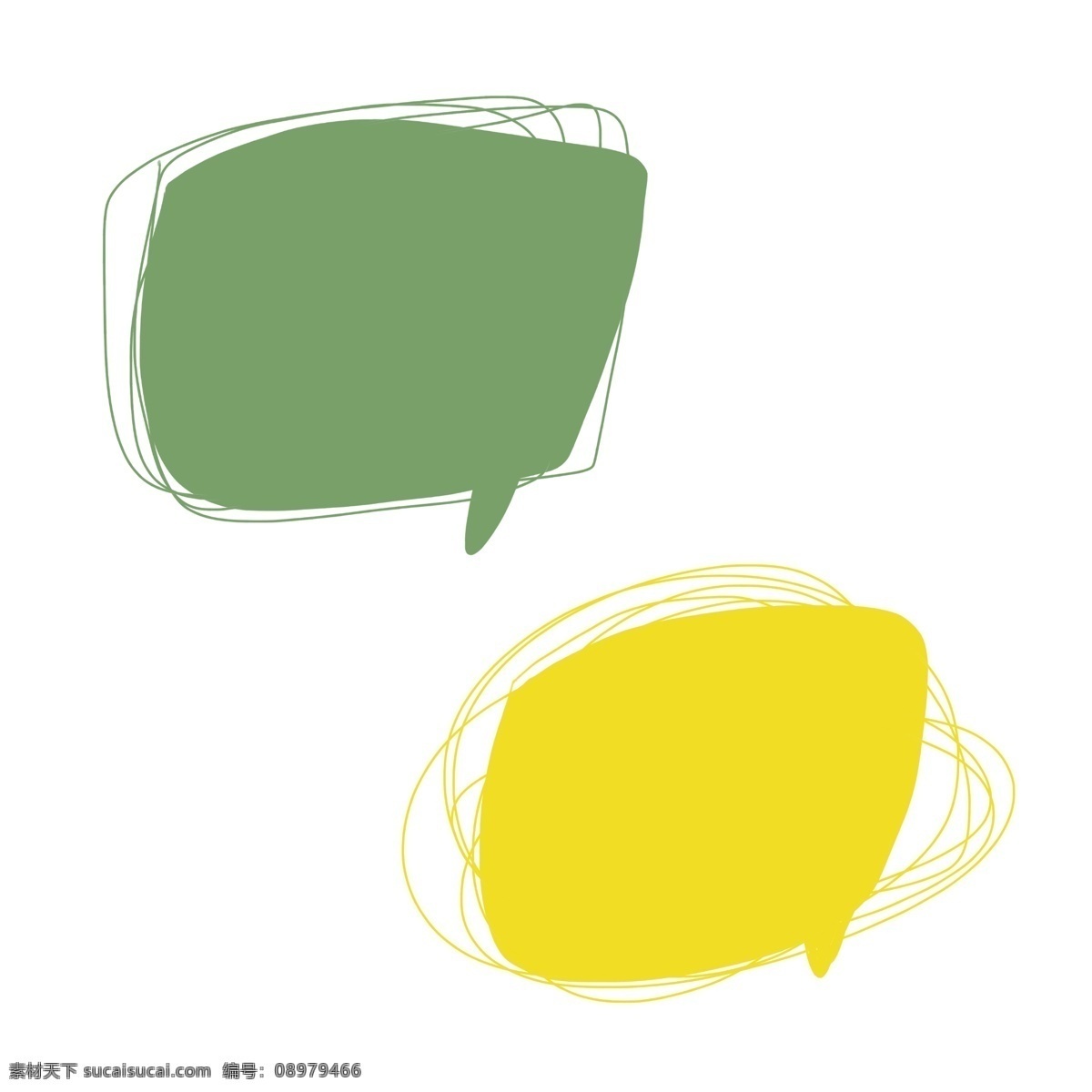 简单 对话框 手绘 线条 可爱 对话款 绿色 黄色 简约 框 线条对话框 几何形 手绘图形 卡通手绘 对话框图形