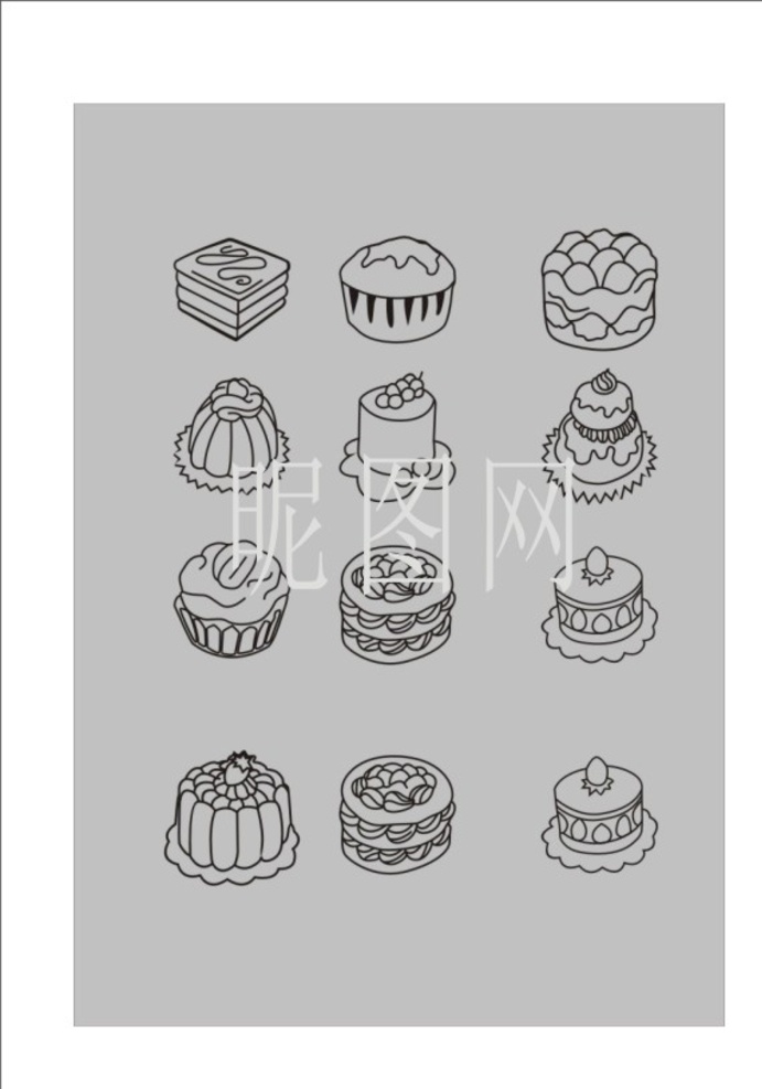 蛋糕矢量图 蛋糕 矢量 卡通 线条 卡通蛋糕 矢量蛋糕图 广告 美食 生活百科 餐饮美食