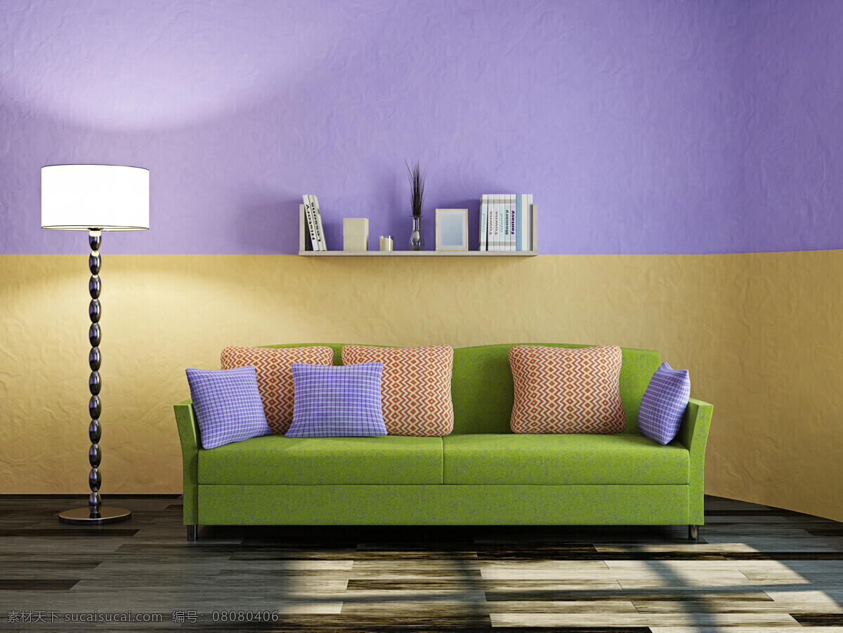 彩色客厅设计 彩色 沙发 台灯 客厅 房屋设计 装修设计 装潢 室内设计 环境家居 黑色