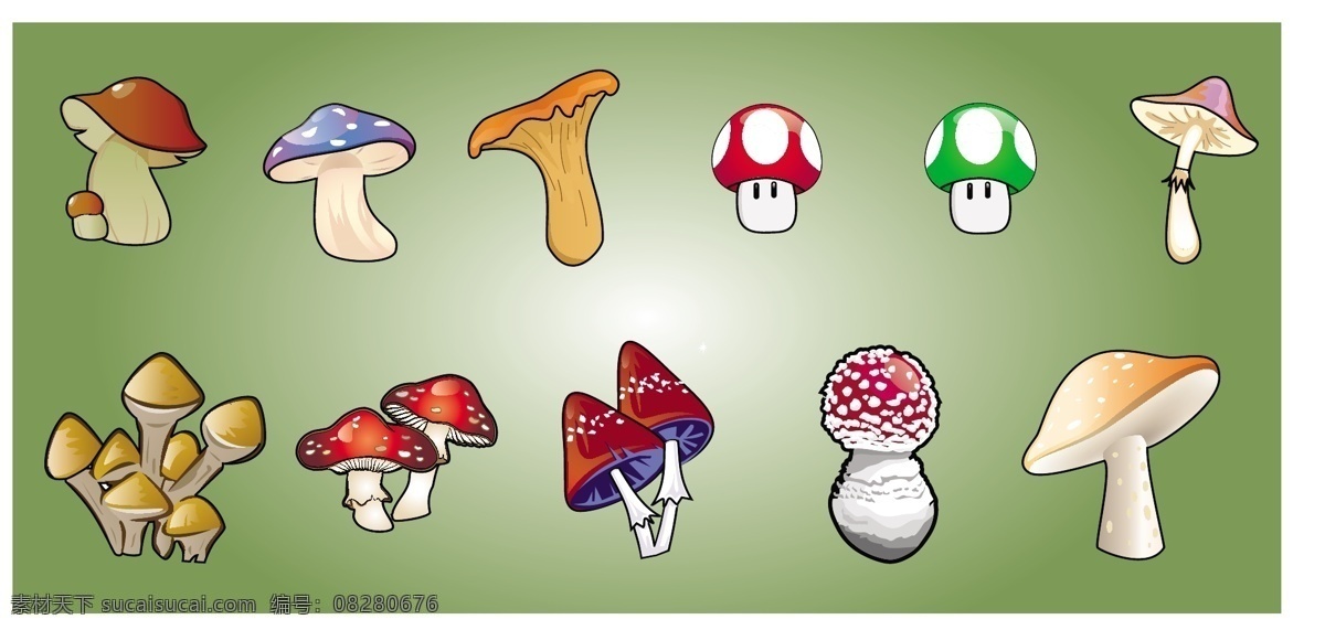 矢量卡通蘑菇 卡通 卡通卡通蘑菇 蘑菇 矢量 矢量图 白色