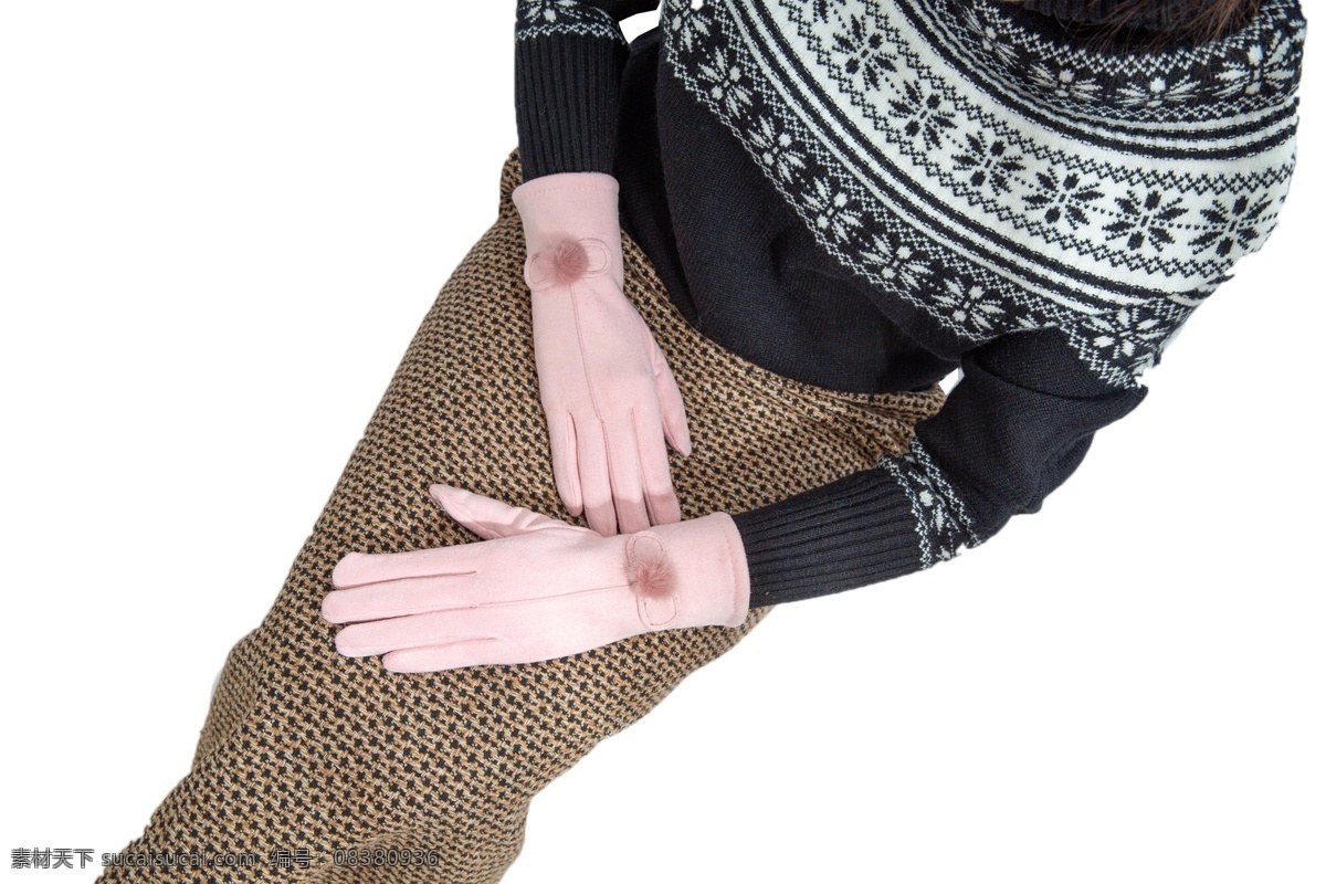 五指 手套 保暖 粉色 耐用五指 简约 时尚 颜色 两色 流行