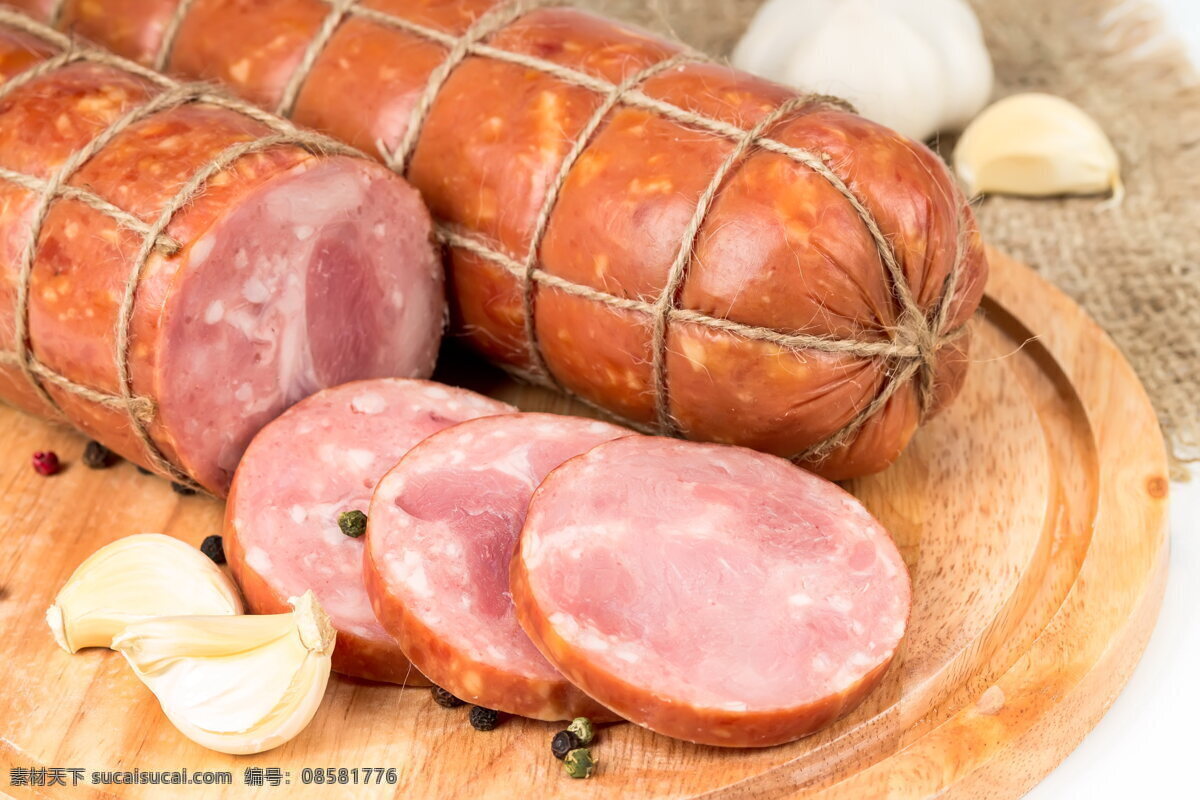 香肠 火腿 熏肉香肠 红肠 蒜香 肉肠 烤肠 灌肠 肉制品 美食 美味 食物 卤味熟食 餐饮美食 传统美食