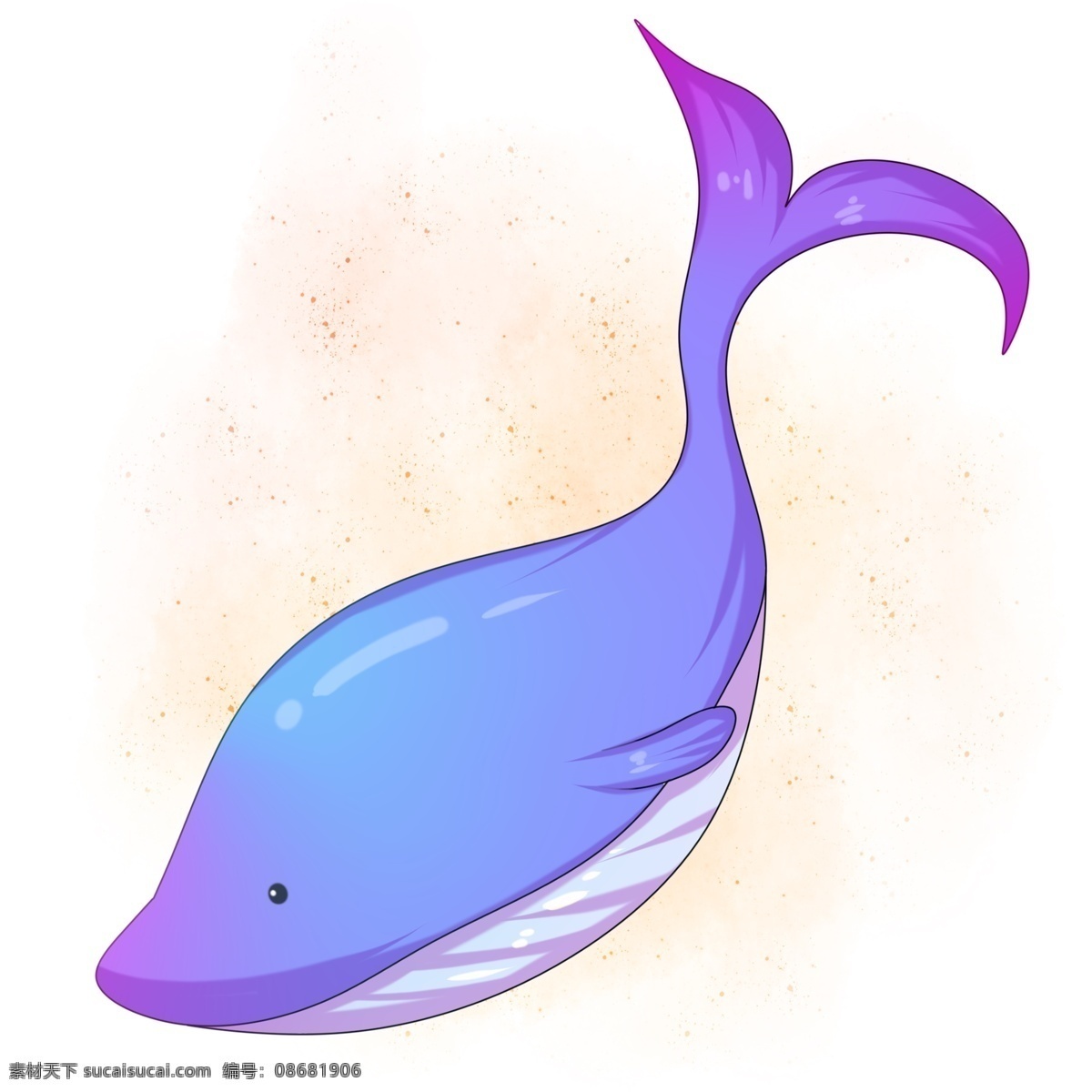 卡通 手绘 蓝色 鲸鱼 游泳 插画 鲸 海洋 大海 哺乳动物 潜水 呼吸 悠闲自在 粉色 梦幻 巨大 可爱 卡通手绘