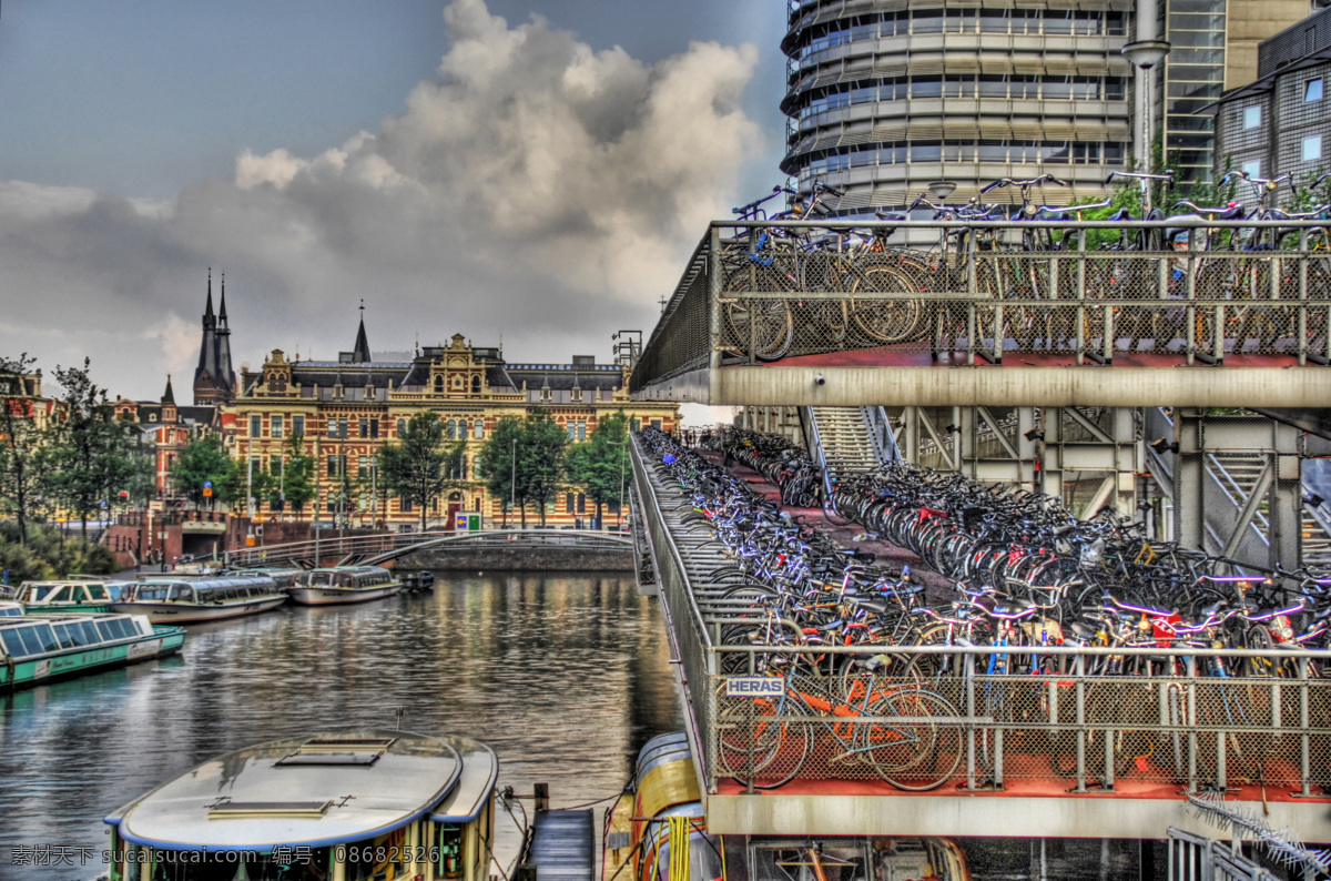 荷兰风光 风景 高清 旅游摄影 国外旅游 hdr 荷兰 阿姆斯特丹 欧式建筑 水城 出租船