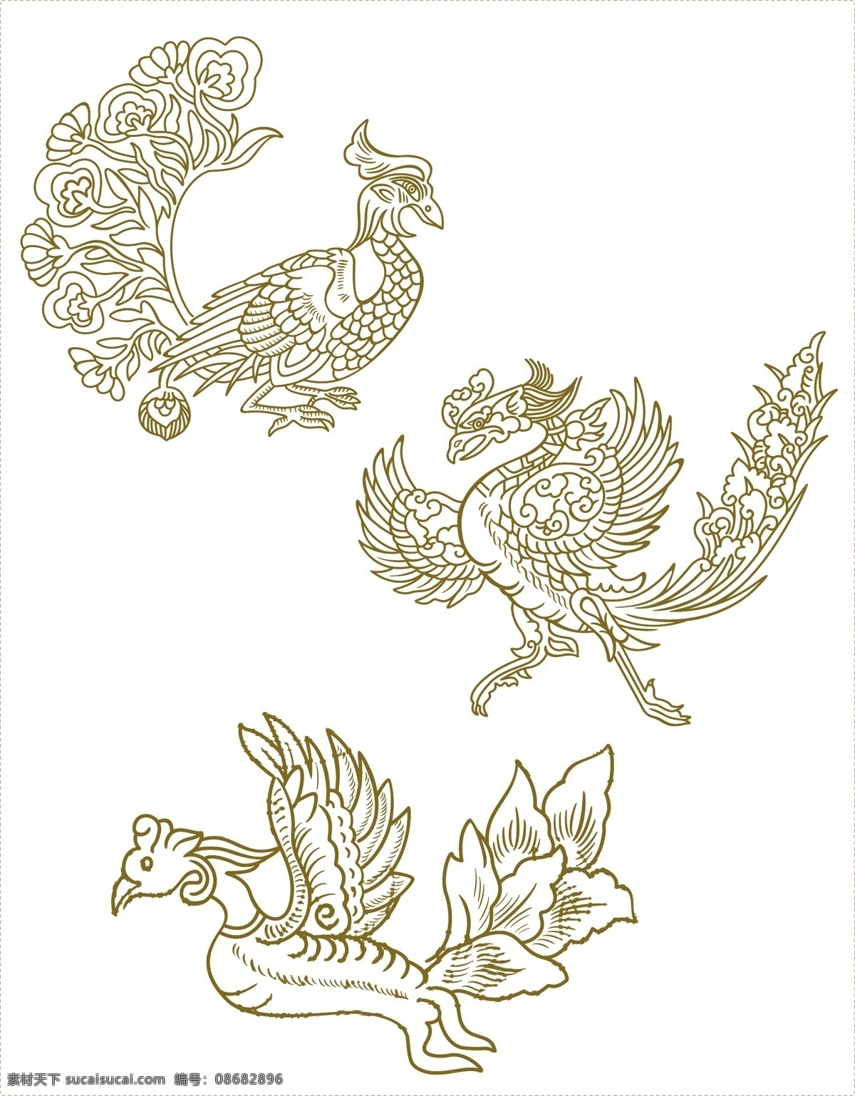 传统古典图案 中国设计 凤凰纹饰 吉祥鸟 神兽 凤凰图腾 凤凰涅槃 凤凰 祥云 纹路 线条 神韵 图腾 矢量 吉祥底纹 矢量图案 传统纹样 传统图案 中国传统 中国吉祥 吉祥纹 线描 多福多寿 传统文化 文化艺术 中国 传统 吉祥 图案
