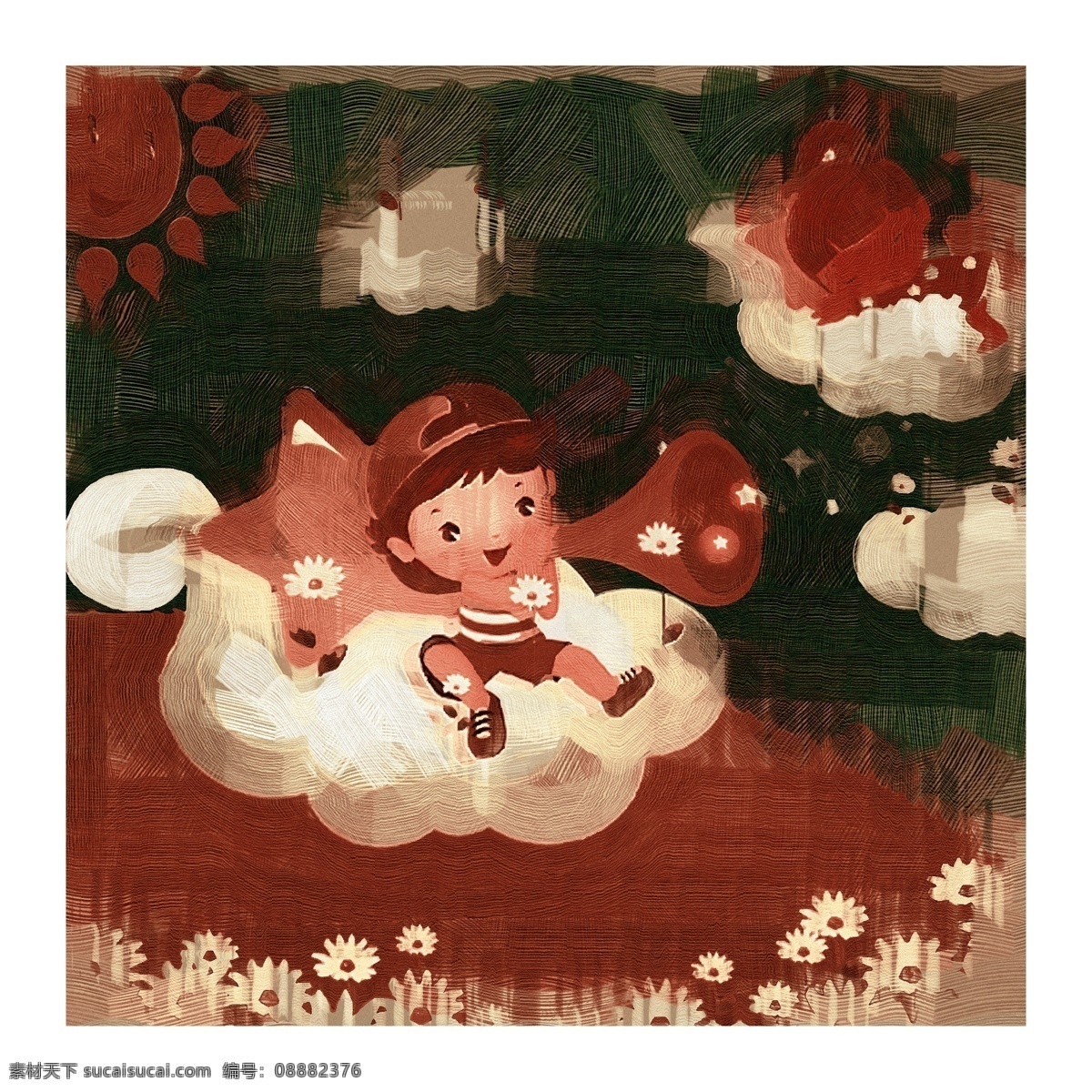白云 儿童装饰画 绘画书法 家庭装饰画 卡通 客厅装饰画 梦境 儿童 装饰画 设计素材 模板下载 创意油画 夜晚 太阳 星星 童年 无框画 文化艺术 油画装饰画 装饰油画 棚下装饰画 装饰素材