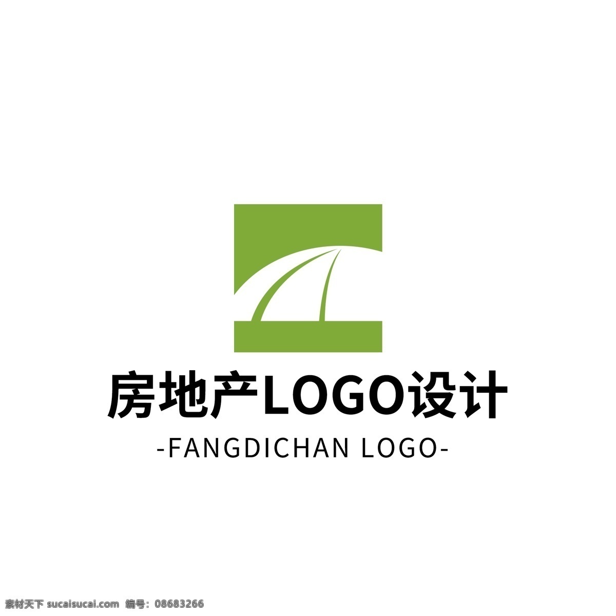 简约 创意 大气 房地产 logo 标志设计 图形 矢量 绿色