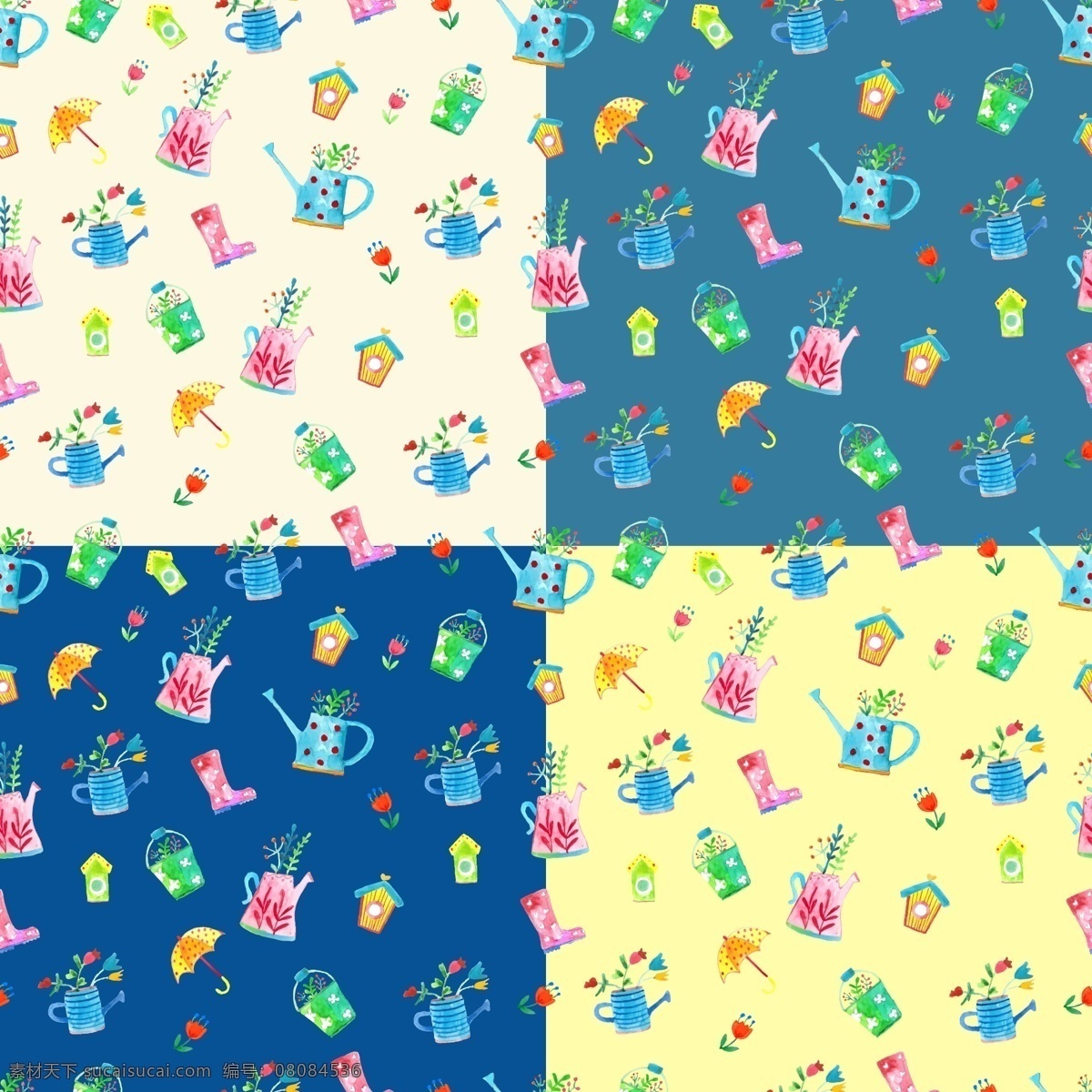 矢量春季元素 矢量花盆 矢量浇水花盆 卡通花盆 矢量雨伞 卡通雨伞 手绘雨伞 水彩雨伞 水彩花盆 水彩雨鞋 卡通雨鞋 矢量雨鞋 矢量花朵 卡通花朵 手绘花朵 水彩花朵 植物底纹图案 花盆底纹背景 花 生物世界 花草