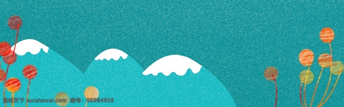 冬季 蓝色 卡通 山河 banner 背景 背景图下载 冬季横幅 广告背景 广告背景图 卡通风景 蓝色背景 矢量背景图
