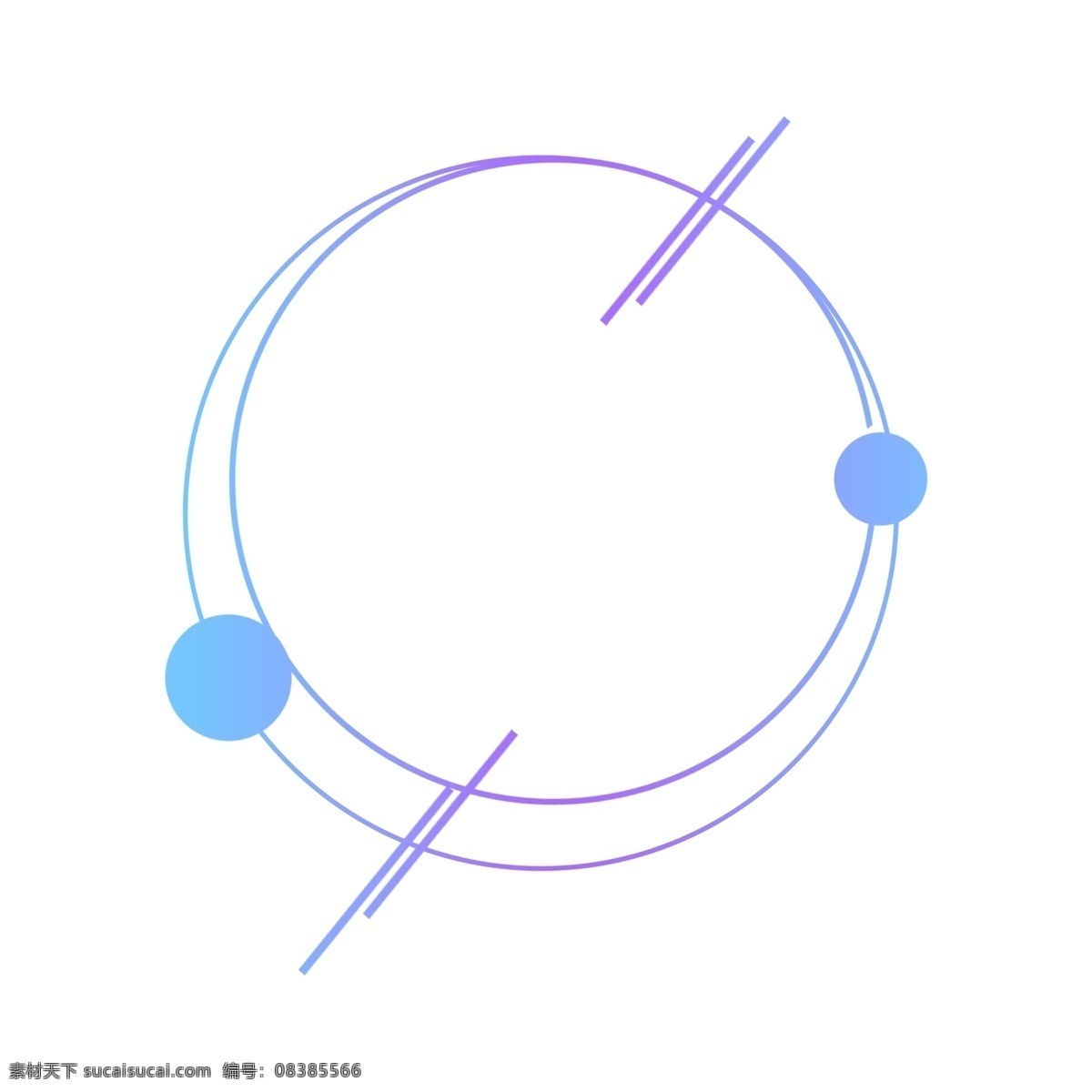 科技 边框 蓝紫 渐变 圆形 元素