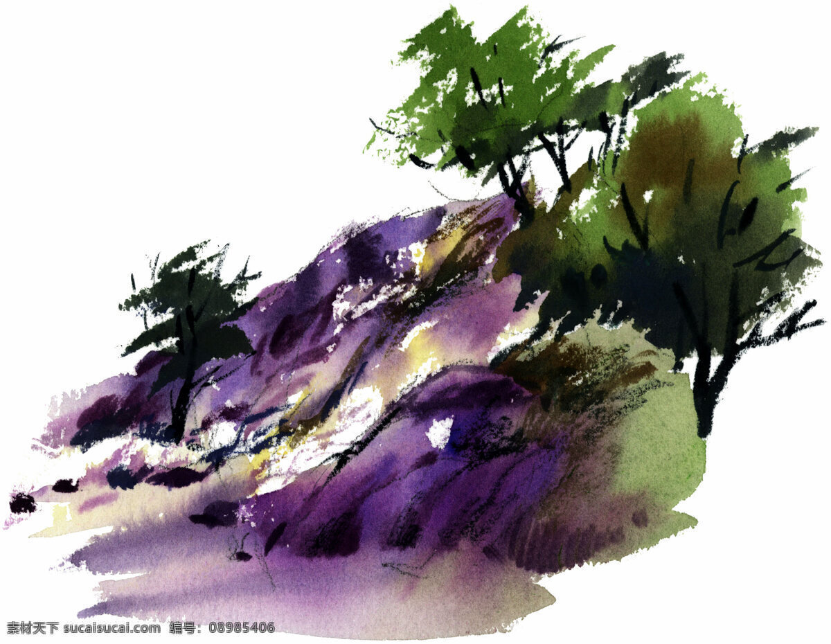 水彩风景 彩绘 世界 彩绘世界 设计素材 水彩画篇 书画美术 白色