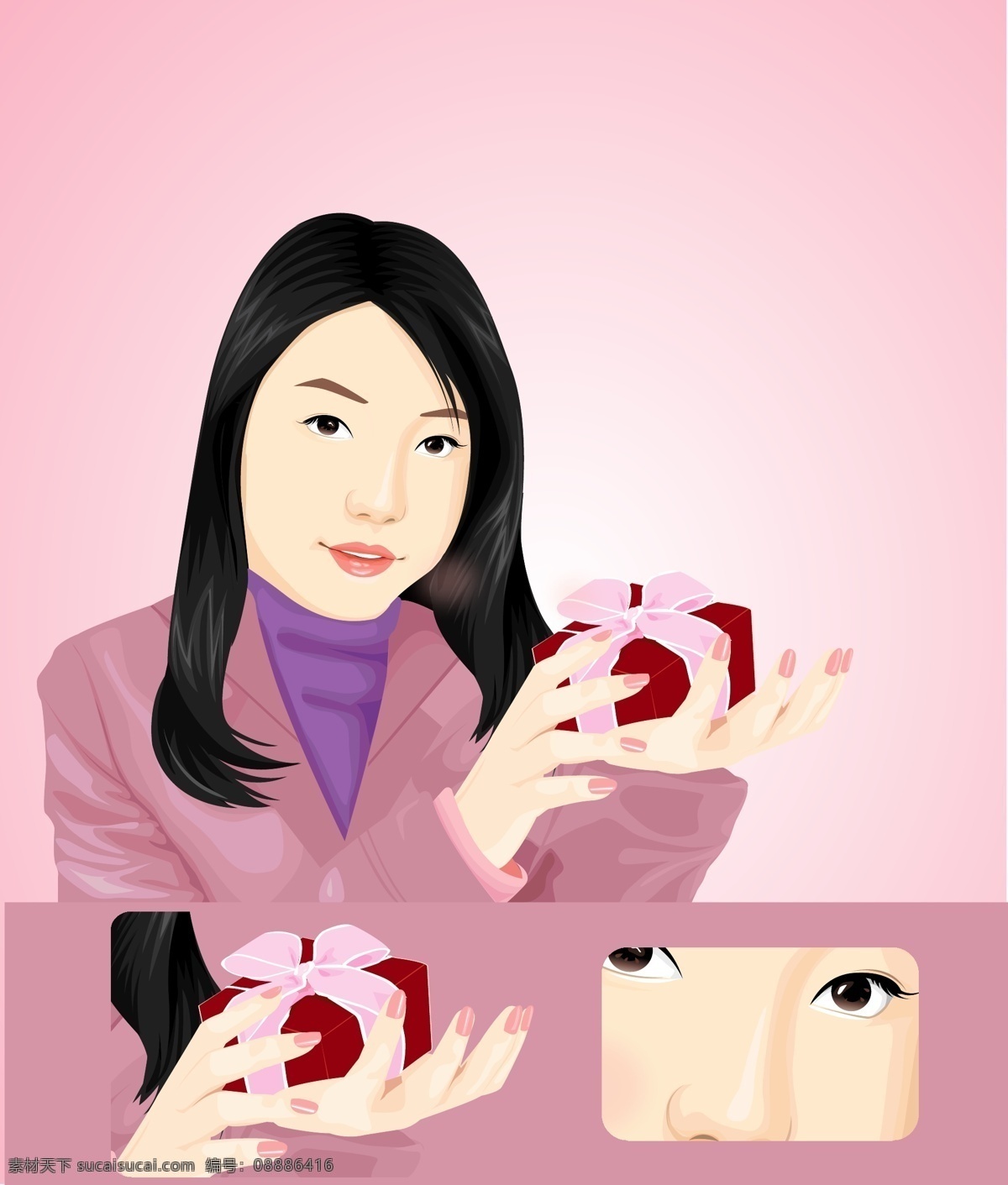 韩国 矢量 人物 插画 女 噶 宋 锊 寤 克 夭 插画集