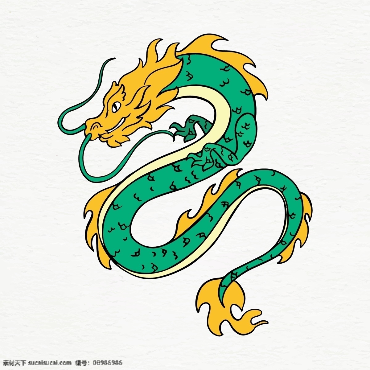 卡通飞龙 翼龙 飞龙 ai设计素材 ai矢量图 卡通设计