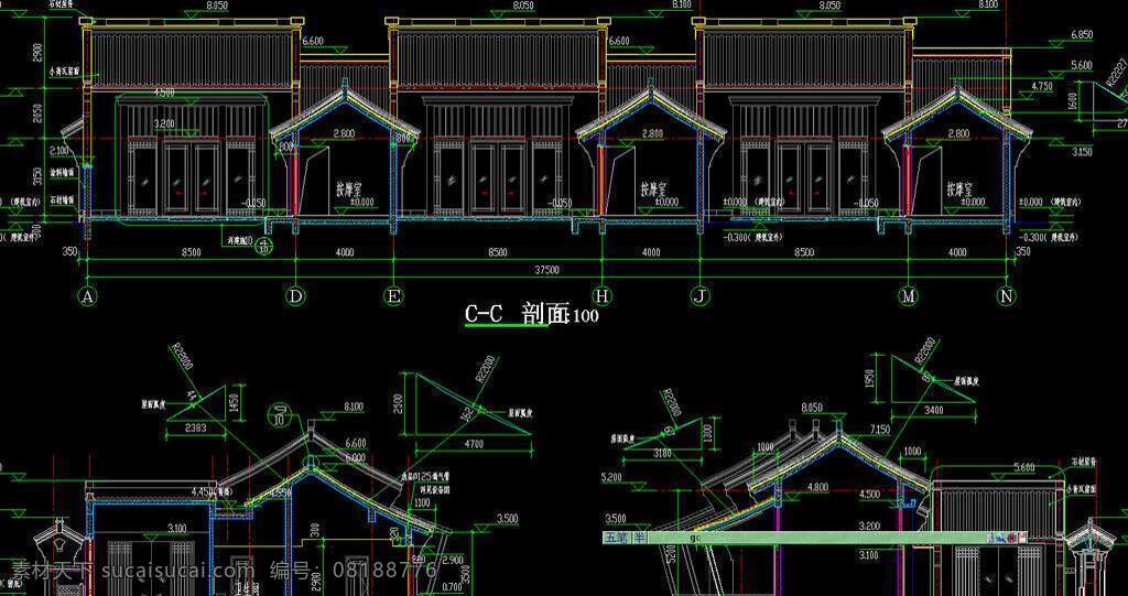 传统风格 传统建筑 饭店 仿古 古典 古建筑 环境设计 建筑设计 酒店 源文件 中式酒店 别墅立面 中式 中式风格 杭州 西 悦 榕 山庄 cad 图 dwg cad素材 室内图纸