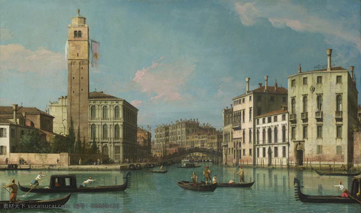 cannaregio 大师 画家 古典 画 建筑 景物 装饰画 油画 the entrance venice canaletto of studio 人物 高清 西方 国外 现代 装饰素材