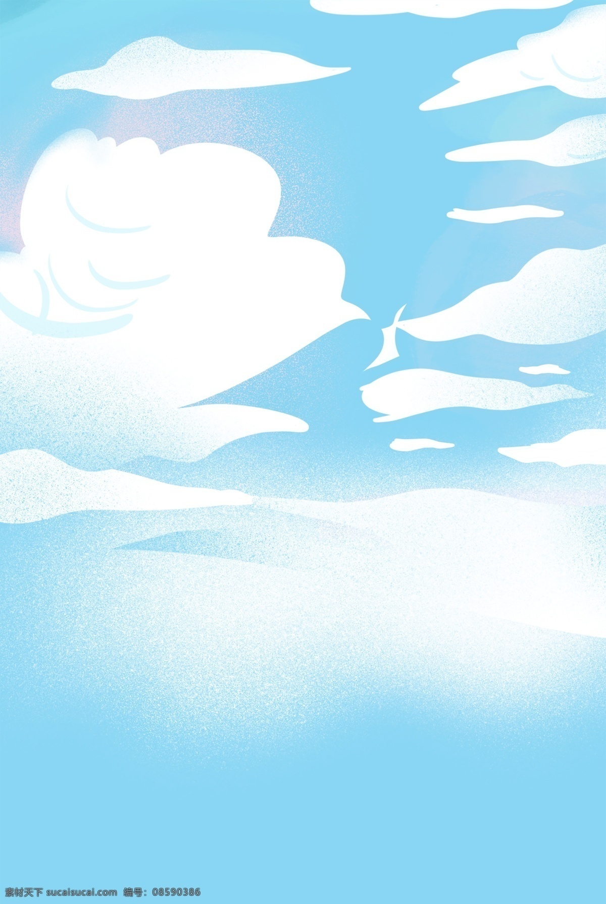 卡通 蓝色天空 背景 卡通天空 天空背景 天蓝色天空 简约 通用背景 海报背景