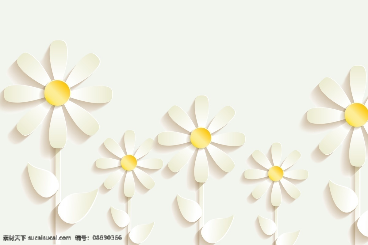 3d立体花 3d 立体 背景墙 花卉 太阳花 雏菊 分层 时尚 现代 风格 背景 墙 源文件