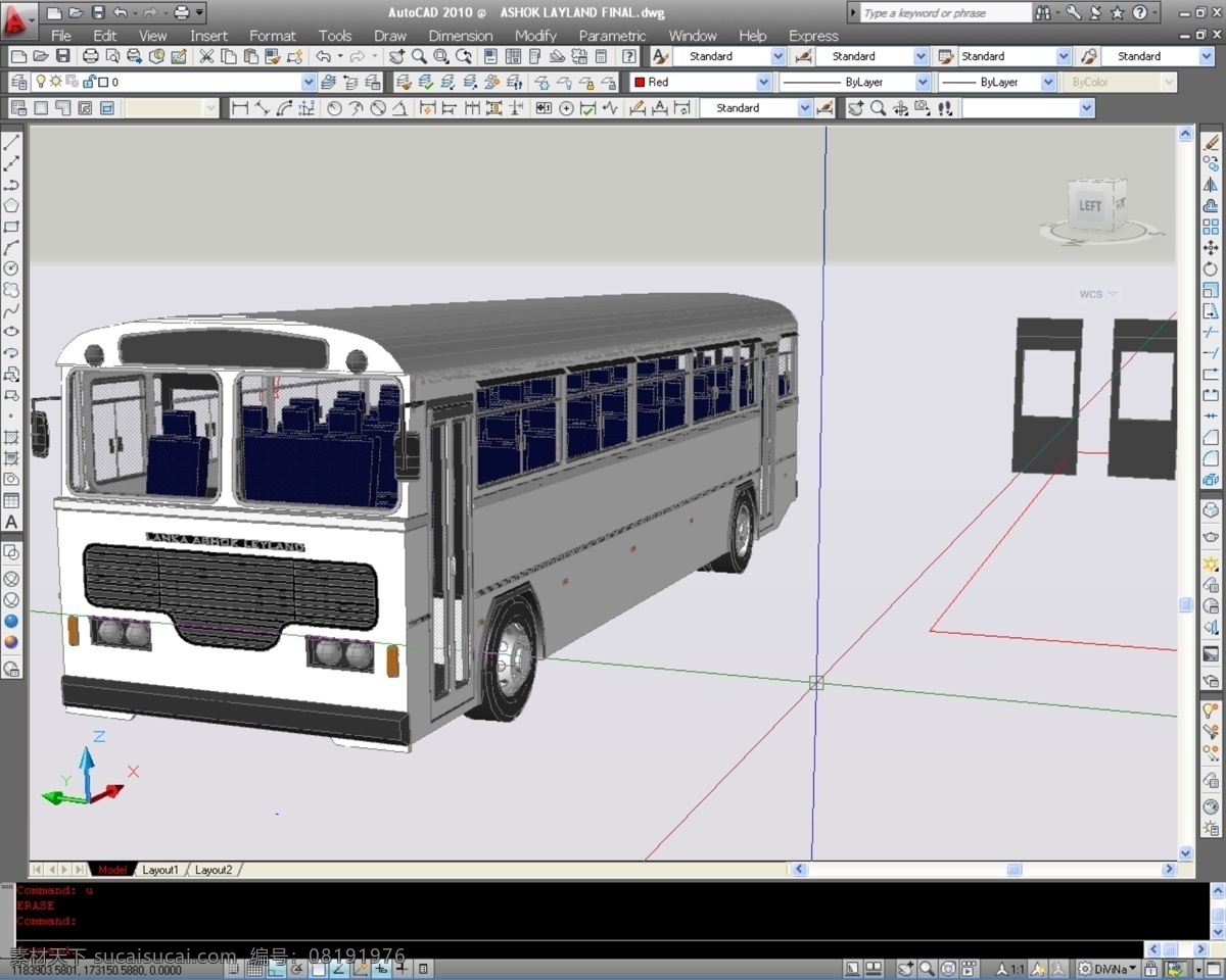 leyland 半 运输车 ashok 运输 总线 阿肖克 利兰 cad素材 cad