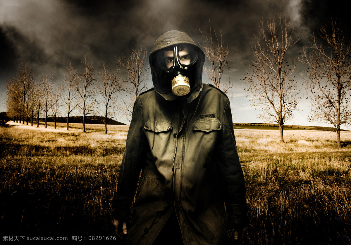戴 防毒面具 人物 环境破坏 环境污染 空气污染 防毒面罩 人 其他类别 生活百科