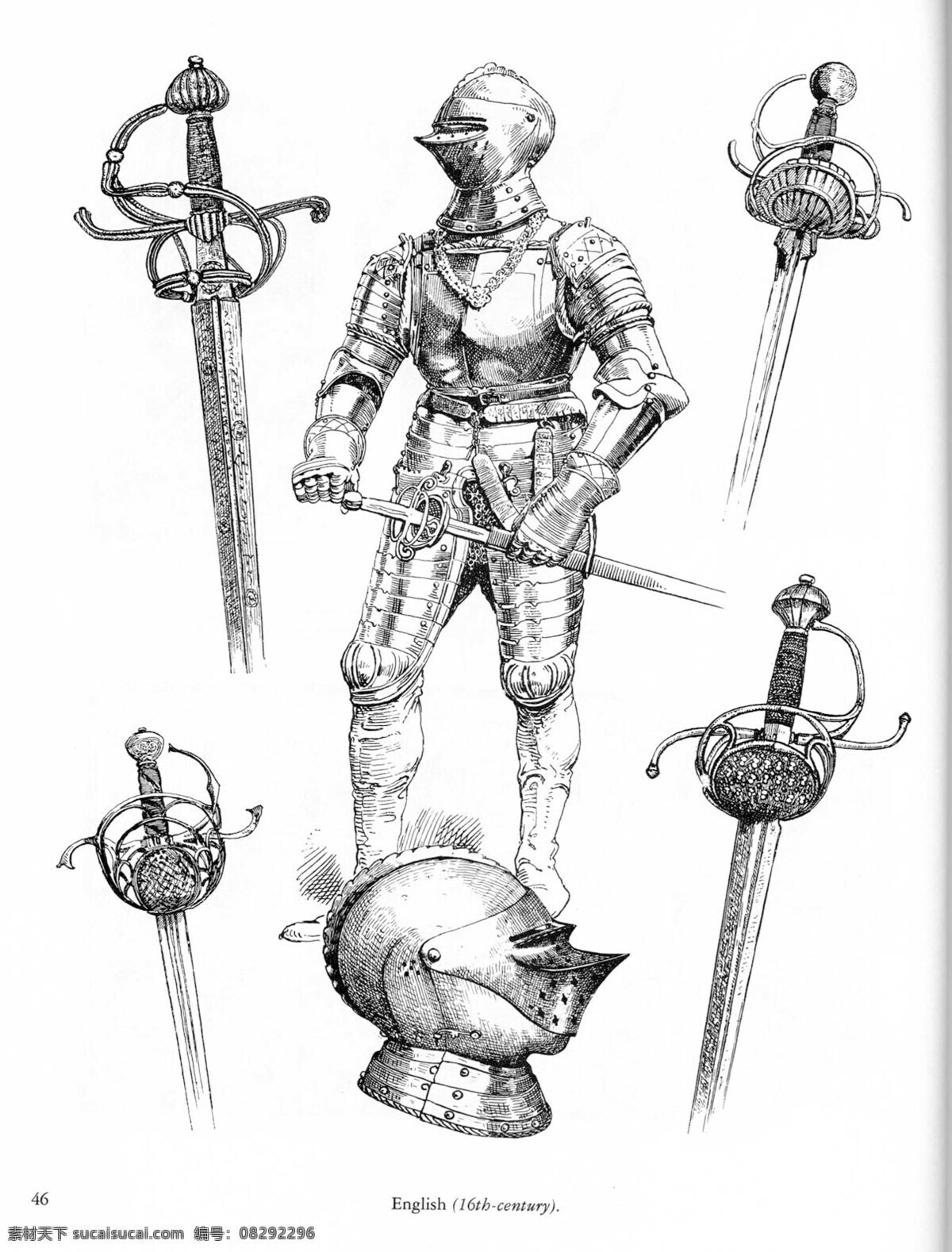 欧洲 古代 兵器 盔甲 欧洲古代兵器 欧洲骑士文化 文化艺术 传统文化 设计图库