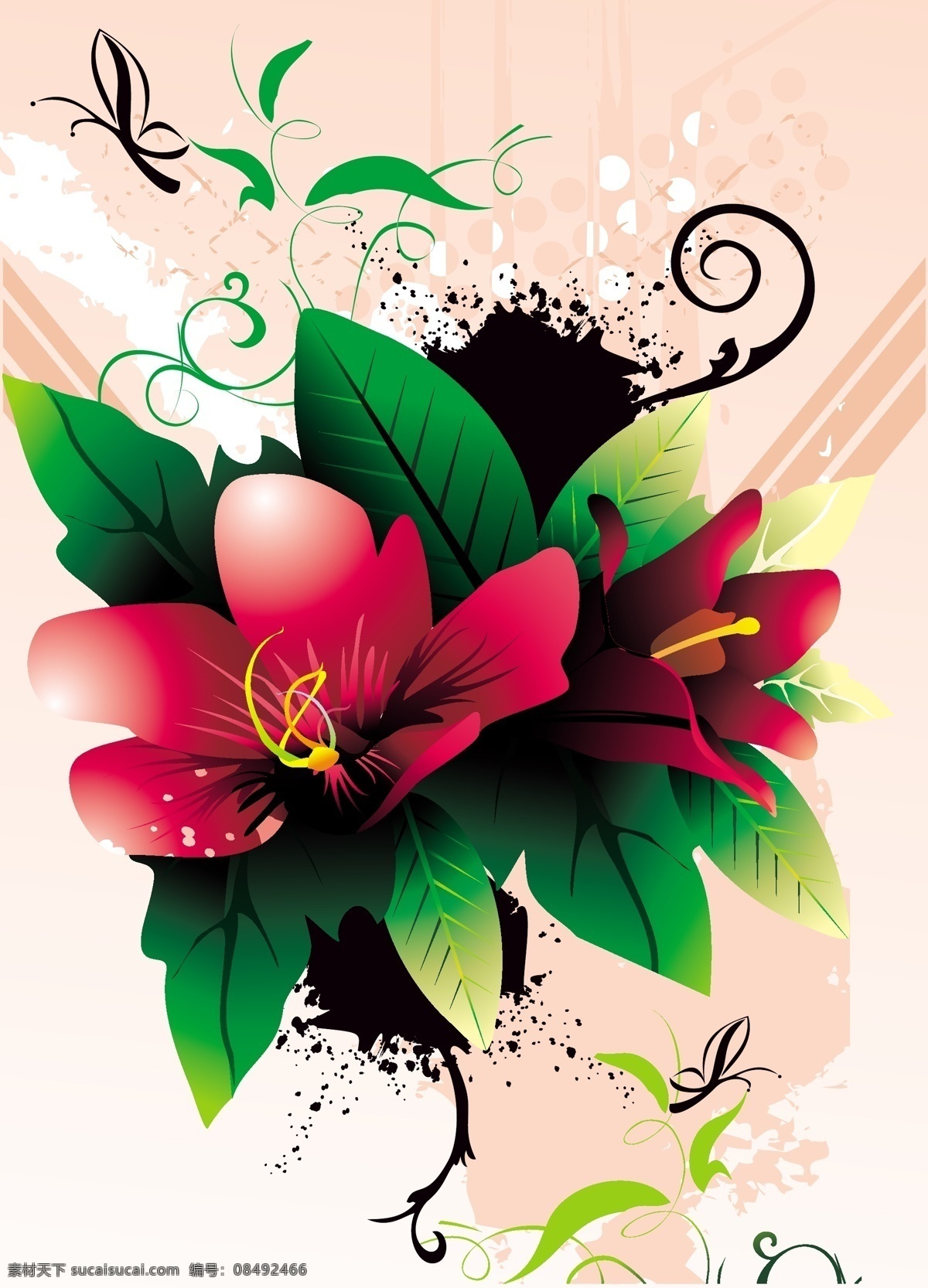 动感 璀璨 花纹 矢量 矢量图 其他矢量图