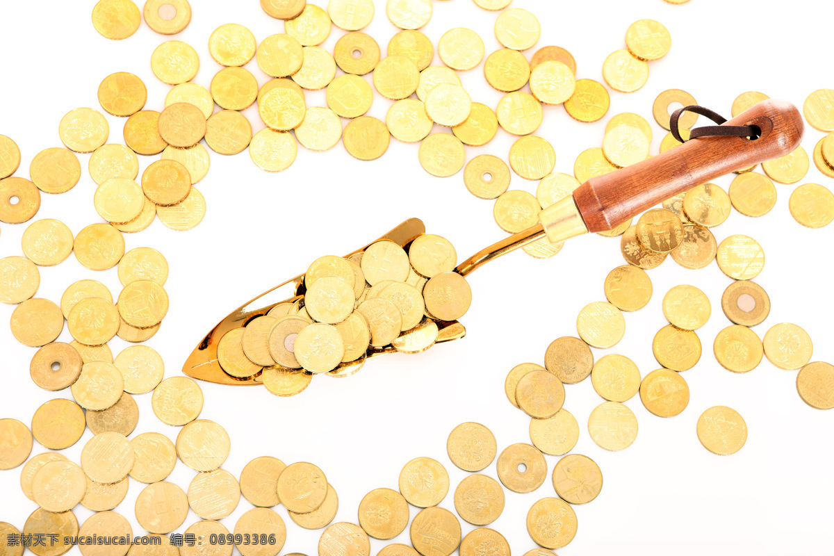 铲子 金币 工具 货币 钱 金融货币 商务金融