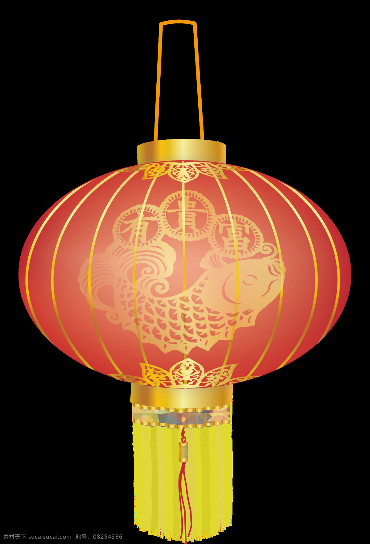 喜庆 亮 颜色 灯笼 节日 元素 红色灯笼 黄色图案 节日元素