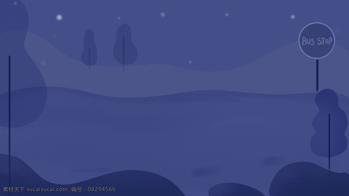 简约 晚安 banner 背景 海报背景 卡通背景 背景图 清新背景 卡通素材 晚安背景 扁平化 树 公交站 psd背景 背景展板 彩色背景 创意背景 手绘背景 手绘