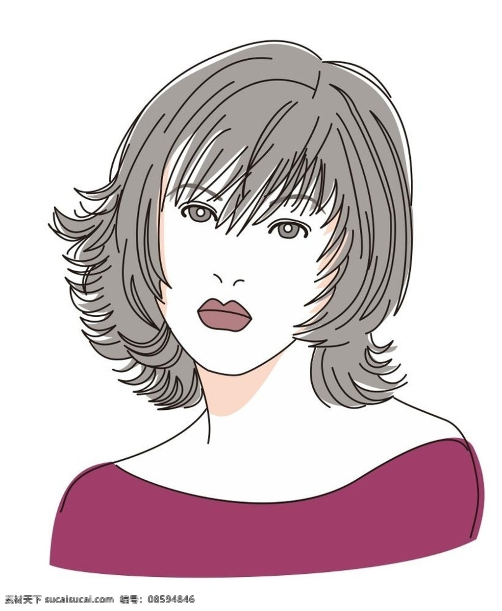 美女 简笔画 线描 肖像 人物 矢量 发廊 人物插画 矢量设计人物 人物图库 生活人物