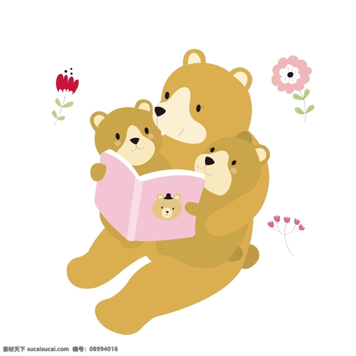 小 熊 讲故事 爸爸 矢量 看书 小熊 小熊父亲 父亲节 父亲节主题 主题节日 节日快乐 父亲节快乐 卡通小熊 小熊父子