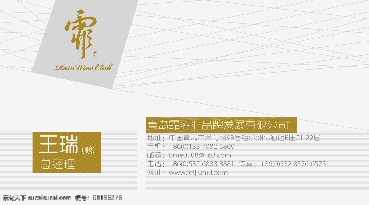 简洁名片 霏酒名片 线条名片 企业名片 几何名片 名片卡片 矢量