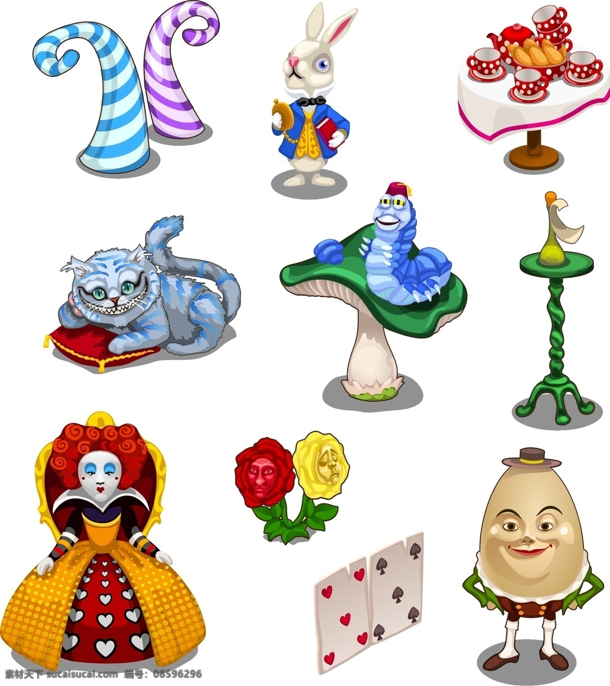 卡通 怪物 女巫 插画 卡通兔子 卡通虫子 卡通猫咪 卡通怪物 扑克 卡通玫瑰 游戏元素 游戏动漫设计 其他模板 矢量素材