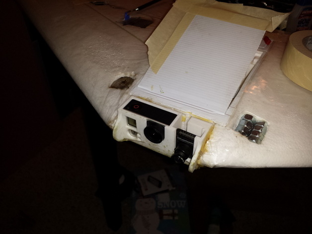 二 gopro3 ccd 凸轮 架 3d打印模型 3d 打印 模型 摄像机 gopro 英雄 持有人 ii readymaderc rmrc 西风 stl 黑色