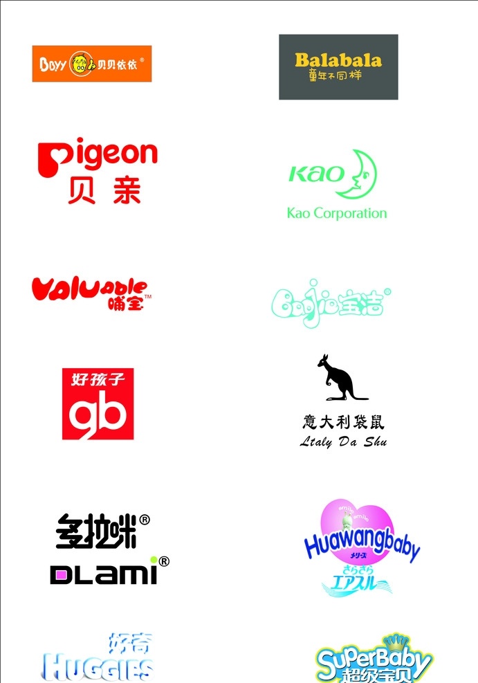 logo 花王 好奇 好孩子 贝亲