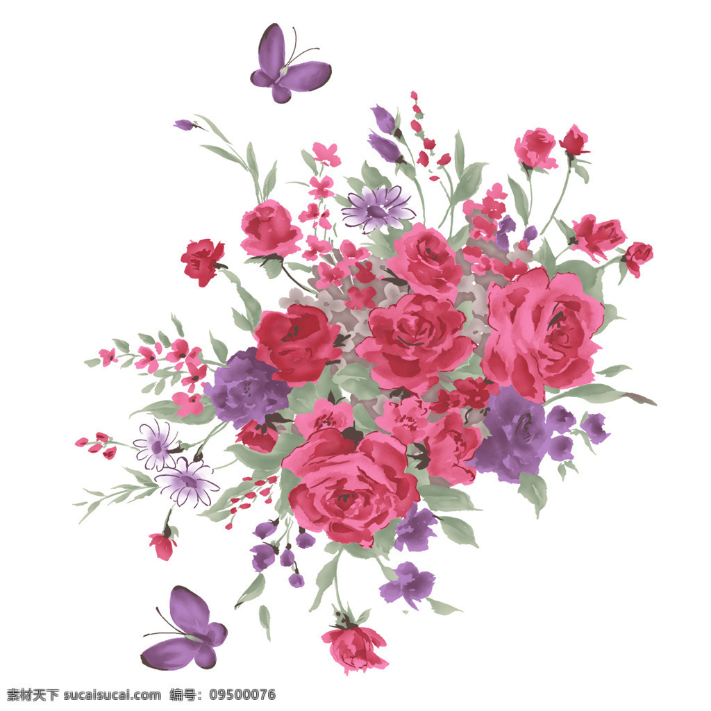位图免费下载 服装图案 位图 优雅植物 毛衫印花 面料图库 服装设计 图案花型