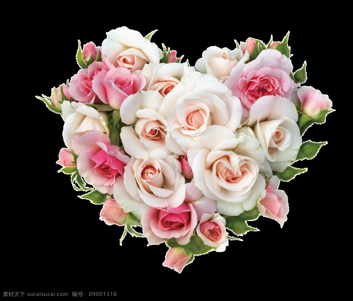 心形 鲜花 装饰 花朵 玫瑰花 爱心 七夕 母亲节 叶子 情人节 节日