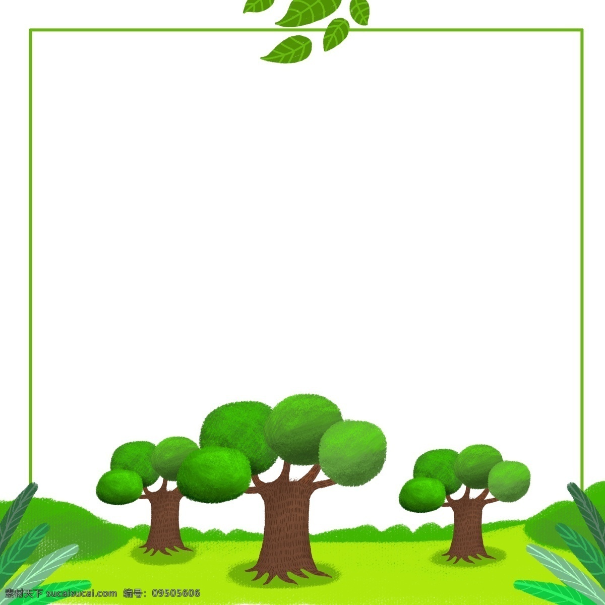 植树节 树木 叶子 边框 312植树节 节能环保 节能低碳 种树 绿色环保 绿色生命 树木叶子边框