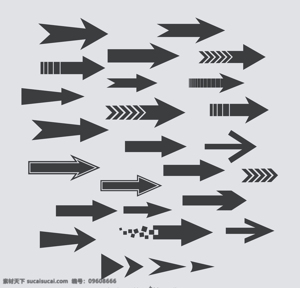 箭头 箭头图标 手绘箭头 卡通箭头 矢量箭头 矢量 多样式箭头 各种箭头