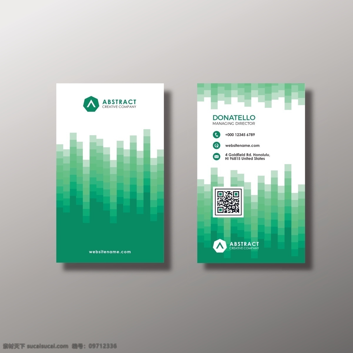白绿色名片 商标 名片 商务 抽象 卡片 模板 绿色 办公室 展示 文具 公司 抽象标志 企业标识 品牌 现代 白色 身份