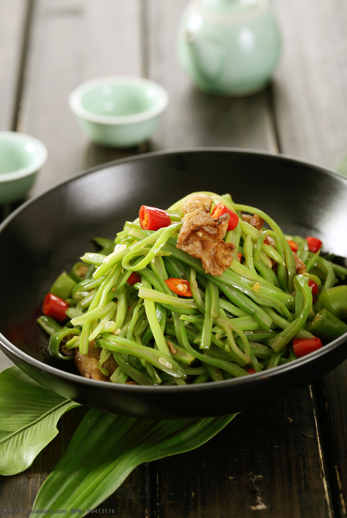 干锅 扁豆丝 干锅扁豆丝 豌豆 扁豆 餐饮美食 传统美食