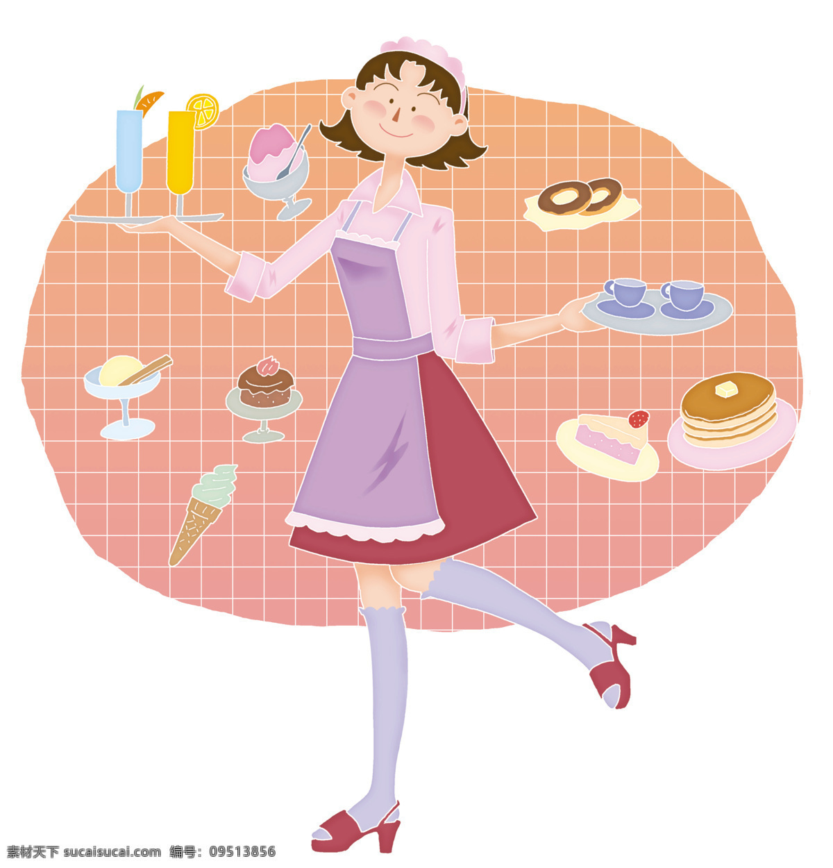 家庭生活 插画 设计素材 生活插图 书画美术 白色