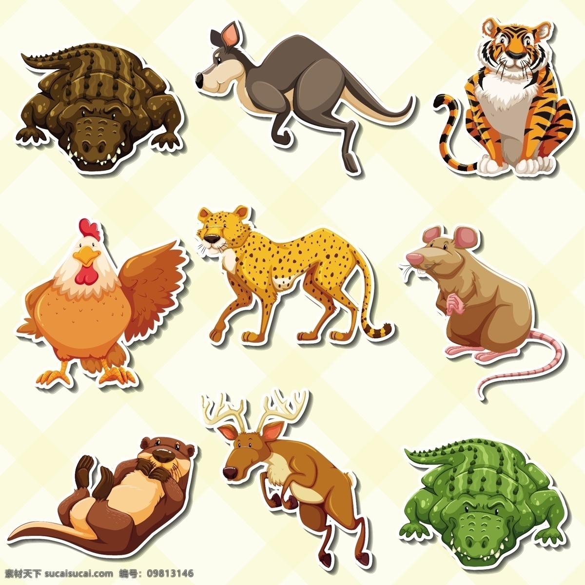 卡通野生动物 动物 动物素材 野生动物 动物园 卡通设计