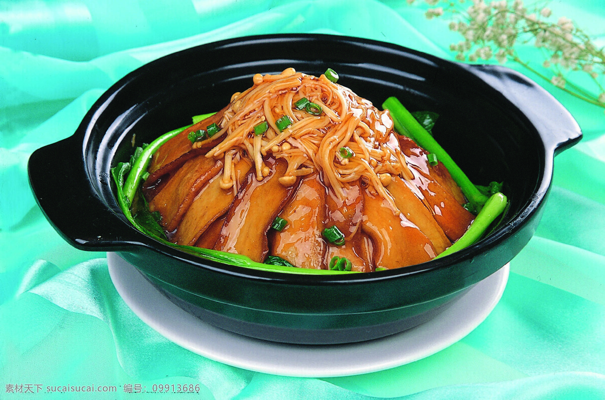 健康杂菌煲 杂菌煲 香菇 菌类 金针菇 传统美食 餐饮美食