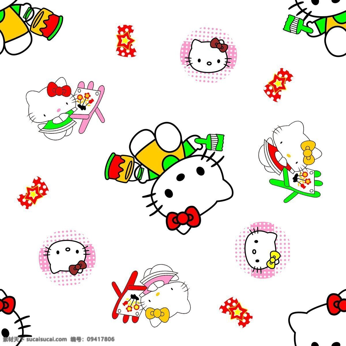 hello kitty kt猫 猫 小猫 匹花 童装匹花 动漫动画