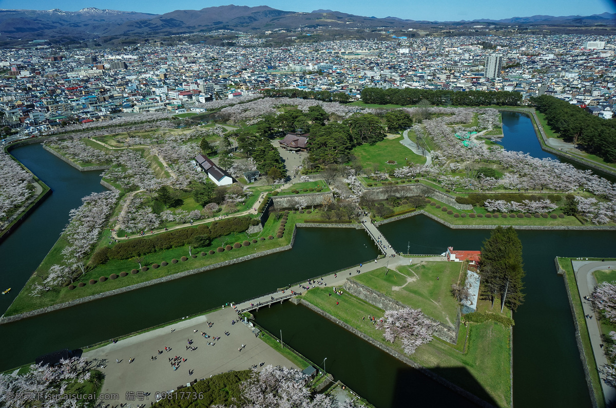 日本樱花公园 日本 樱花 公园 俯瞰 城市 河流 游览 绿地 美图 旅游摄影 国外旅游