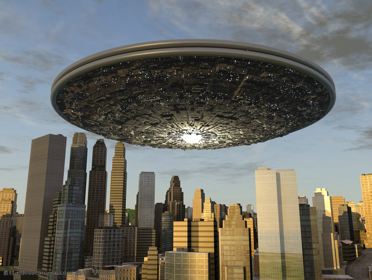 ufo 飞碟 城市 现代都市 外星人 宇宙太空 现代科技 环境家居