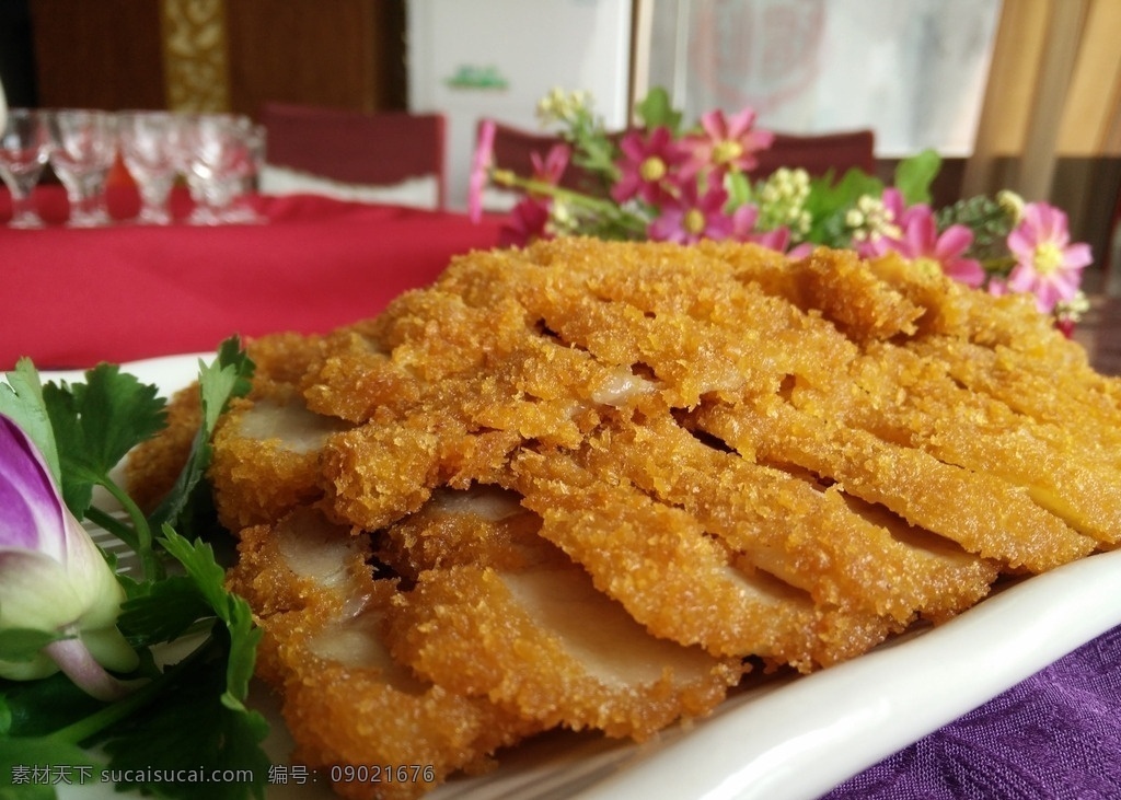 金沙香酥肉 香酥肉 面包糠 茉莉花 茉莉花香酥肉 猪胫肉 餐饮美食 传统美食